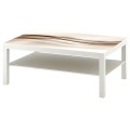 Naklejka laminowana na STOLIK KAWOWY IKEA LACK ABSTRAKCJA FALA BEŻ