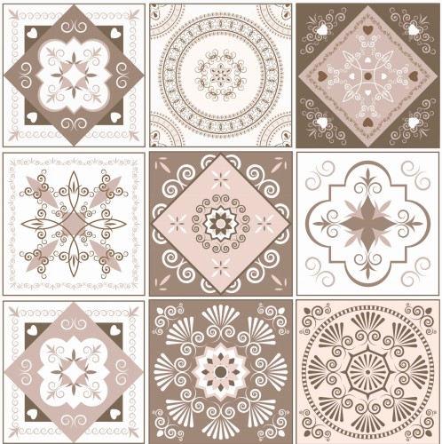 Foliowa naklejka na płytki z ozdobnym motywem azulejos Talavera
