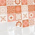 NAKLEJKI na płytki ścienne dekoracyjne PORTUGALSKIE WZORY POMARŃCZ