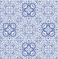 Naklejka na płytki ścienne kafle Portugalski styl origami azulejos