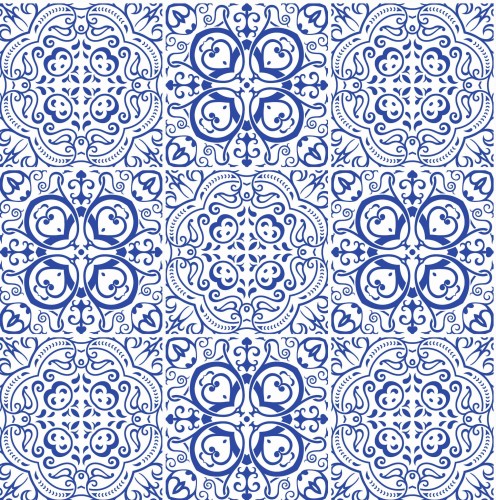 Naklejka na płytki ścienne kafle Portugalski styl origami azulejos