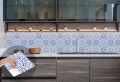 Naklejka na płytki ścienne kafle Portugalski styl origami azulejos