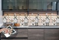 Naklejki na płytki ścienne kuchenne łazienkowe BEŻOWE AZULEJOS KAFLE