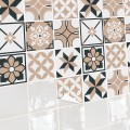 Naklejki na płytki ścienne kuchenne łazienkowe BEŻOWE AZULEJOS KAFLE