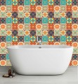 Naklejki na płytki ścienne kuchenne łazienkowe KOLOROWE TRADYCYJNE KAFELKI