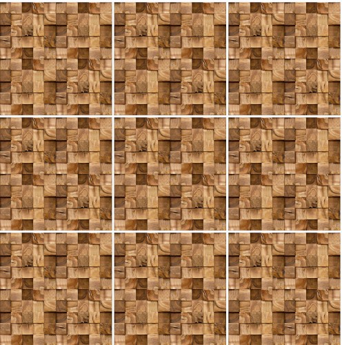 Naklejki na płytki ścienne kuchenne łazienkowe DREWNIANA MOZAIKA 