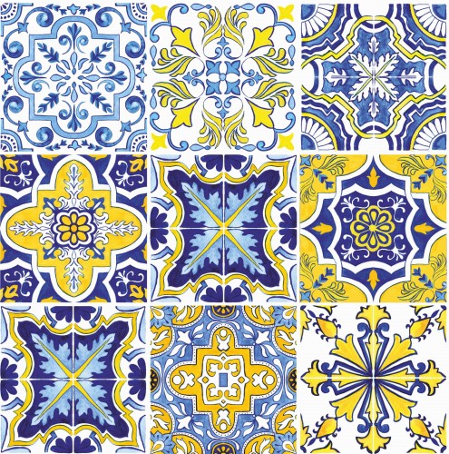 Naklejki na płytki ścienne kuchenne łazienkowe PORTUGALSKIE AZULEJO