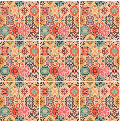 Naklejki na płytki ścienne kuchenne łazienkowe TALAVERA INDYJSKA