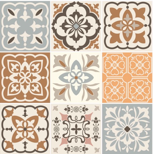 Naklejki na płytki ścienne kuchenne łazienkowe TRADYCYJNY PATCHWORK