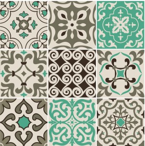 Naklejki na płytki ścienne kuchenne łazienkowe TRADYCYJNY PATCHWORK KAFLE