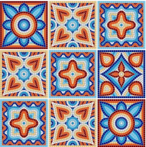 Naklejki na płytki ścienne kuchenne łazienkowe KOLOROWA MOZAIKA