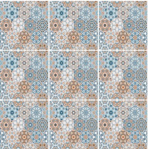 Naklejki na płytki ścienne kuchenne łazienkowe NIEBIESKA MANDALA