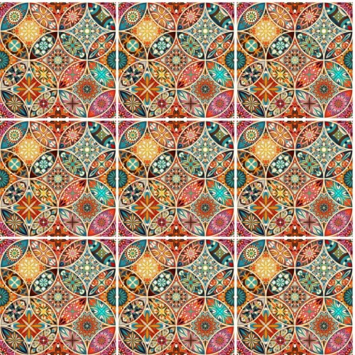 Naklejki na płytki ścienne kuchenne łazienkowe SŁONECZNY PATCHWORK