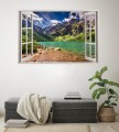 Naklejki na ścianę 3d okno z widokiem Morskie Oko jezioro