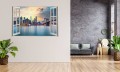 Naklejki na ścianę 3d okno z widokiem NEW YORK MOST WIDOK MIASTO 