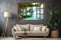 Naklejki na ścianę okno z widokiem do salonu sypialni Tajlandia łódka