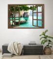 Naklejki na ścianę okno z widokiem do salonu sypialni Tajlandia łódka