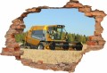 Naklejka DZIURA 3D kombajn zbiory maszyny rolnicze