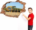 Naklejka DZIURA 3D kombajn zbiory maszyny rolnicze