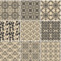 Naklejki na płytki podłogowe kuchenne łazienkowe PATCHWORK SEPIA DEKOR 