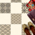 Naklejki na płytki podłogowe kuchenne łazienkowe PATCHWORK SEPIA DEKOR 