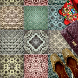 Naklejki na płytki podłogowe kuchenne łazienkowe samoprzylepne arabskie ornamenty