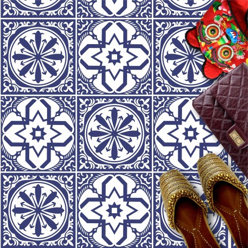 Naklejki na płytki podłogowe kuchenne łazienkowe samoprzylepne portugalski styl origami