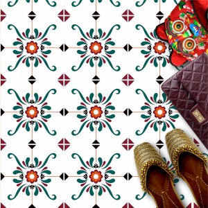 Naklejki na płytki podłogowe kuchenne łazienkowe samoprzylepne arabskie wzory