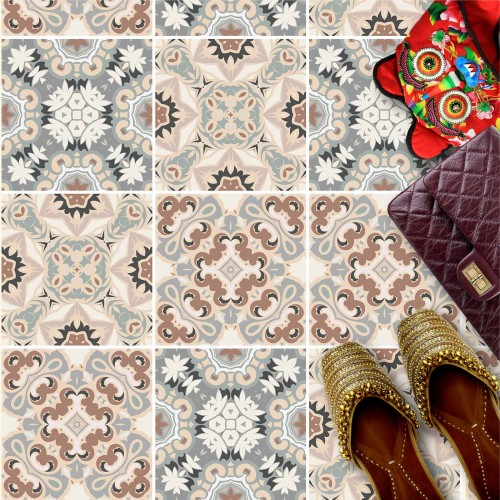 Naklejki na płytki podłogowe kuchenne łazienkowe samoprzylepne wodoodporne patchwork