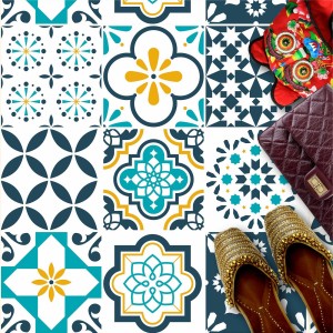 Naklejki na płytki podłogowe kuchenne łazienkowe samoprzylepne marokońskie płytki