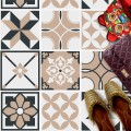 Naklejki na płytki podłogowe kuchenne łazienkowe samoprzylepne azulejos patchwork