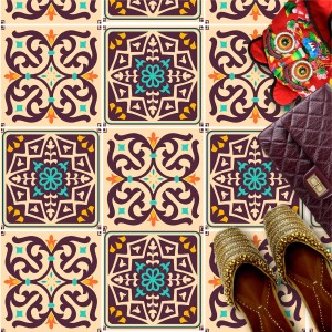 Naklejki na płytki podłogowe kuchenne łazienkowe samoprzylepne Ecletic