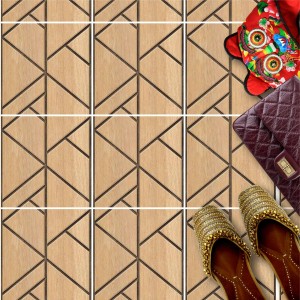 Naklejki na płytki podłogowe kuchenne łazienkowe samoprzylepne elegancki drewniany wzór