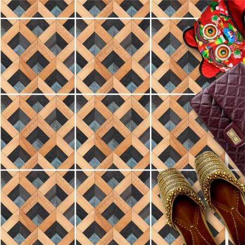 Naklejki na płytki podłogowe kuchenne łazienkowe samoprzylepne drewniana mozaika