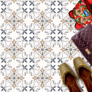 Naklejki na płytki podłogowe kuchenne łazienkowe samoprzylepne Azulejo nowoczesny wzór