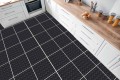 Naklejki na płytki podłogowe kuchenne łazienkowe samoprzylepne wzór w czarne kwadraty