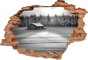 FOTOTAPETA 3D SAMOPRZYLEPNA naklejka na ścianę do salonu DOMEK 