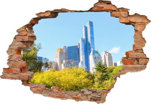FOTOTAPETA 3D SAMOPRZYLEPNA naklejka na ścianę do salonu MIASTO WIDOK