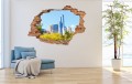 FOTOTAPETA 3D SAMOPRZYLEPNA naklejka na ścianę do salonu MIASTO WIDOK
