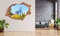 FOTOTAPETA 3D SAMOPRZYLEPNA naklejka na ścianę do salonu MIASTO WIDOK