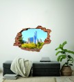 FOTOTAPETA 3D SAMOPRZYLEPNA naklejka na ścianę do salonu MIASTO WIDOK