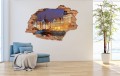 FOTOTAPETA 3D SAMOPRZYLEPNA naklejka do salonu PORT NOCĄ MIASTO