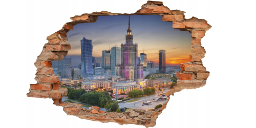 FOTOTAPETA 3D SAMOPRZYLEPNA naklejka na ścianę WARSZAWA STOLICA 