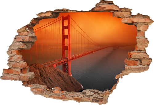 FOTOTAPETA 3D SAMOPRZYLEPNA naklejka na ścianę Most Golden Gate
