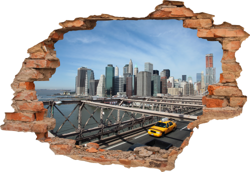 FOTOTAPETA 3D SAMOPRZYLEPNA naklejka dekoracyjna MIASTO NEW YORK TAXI