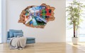 FOTOTAPETA 3D SAMOPRZYLEPNA naklejka na ścianę KOLOROWE MIASTO KANAŁ