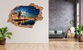 FOTOTAPETA 3D SAMOPRZYLEPNA naklejka dziura w ścianie MIASTO NOCĄ 