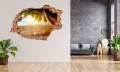FOTOTAPETA 3D SAMOPRZYLEPNA naklejka 3d POD PALMĄ ZACHÓD SŁOŃCA