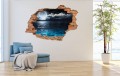 FOTOTAPETA 3D SAMOPRZYLEPNA naklejka ścienna 3D KSIĘŻYC PEŁNIA OCEAN