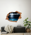 FOTOTAPETA 3D SAMOPRZYLEPNA naklejka ścienna 3D KSIĘŻYC PEŁNIA OCEAN